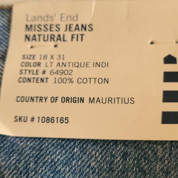 Woman's lands end jeans NWT size 18 - Picture 5 of 8